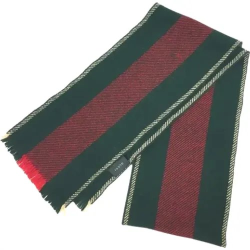 Pre-owned Scarves, unisex, , Size: ONE SIZE Pre-owned Wool scarves - Gucci Vintage - Modalova