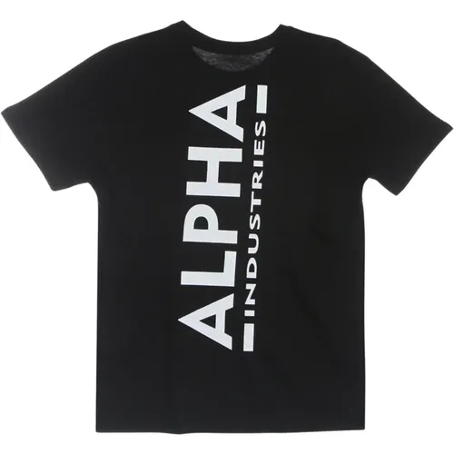 T-Shirts, male, , Size: XL Backprint Tee - Streetwear Collection - alpha industries - Modalova