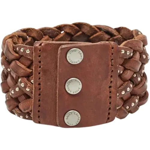 Pre-owned Leather bracelets , female, Sizes: ONE SIZE - Yves Saint Laurent Vintage - Modalova