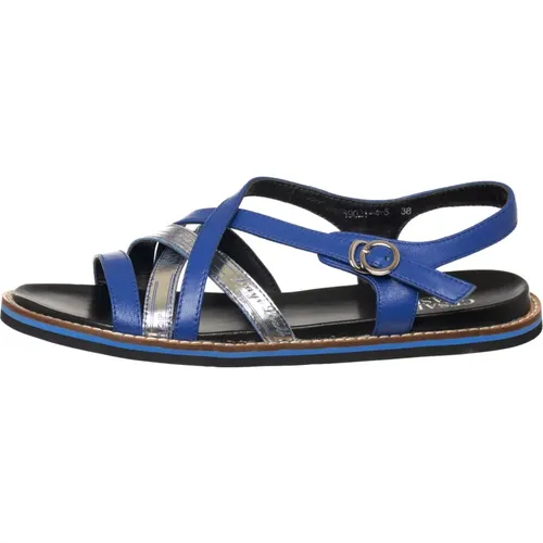 Städtische Ledersandalen - Cesare Gaspari - Modalova