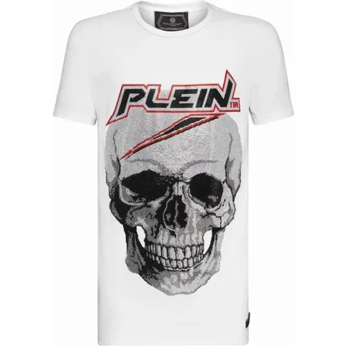 Platinum Cut Round Neck T-shirt , male, Sizes: 2XL, L, S, XL, M - Philipp Plein - Modalova