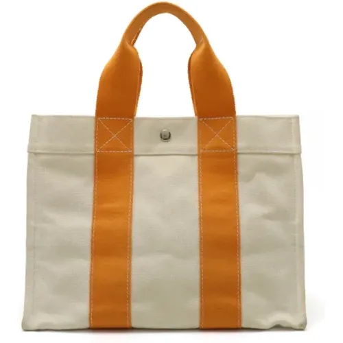 Pre-owned Tote Bags, female, , Size: ONE SIZE Pre-owned Canvas handbags - Hermès Vintage - Modalova