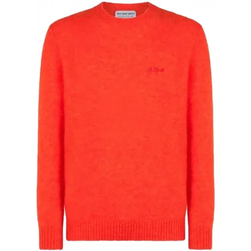 Wool Crewneck Sweater Heron , male, Sizes: M - MC2 Saint Barth - Modalova