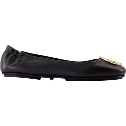 Leather Ballerinas with Brass Details , female, Sizes: 3 UK, 2 1/2 UK, 6 UK, 2 UK, 7 UK, 4 UK - TORY BURCH - Modalova