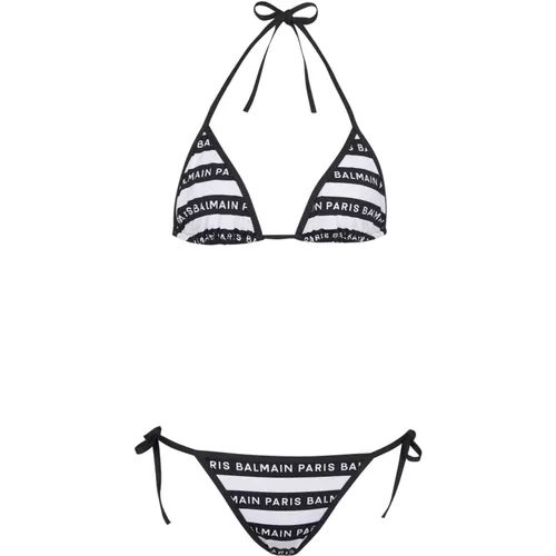 Paris Triangel-Bikini , Damen, Größe: 2XS - Balmain - Modalova