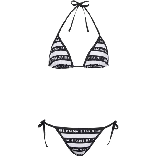 Paris Triangel-Bikini , Damen, Größe: M - Balmain - Modalova