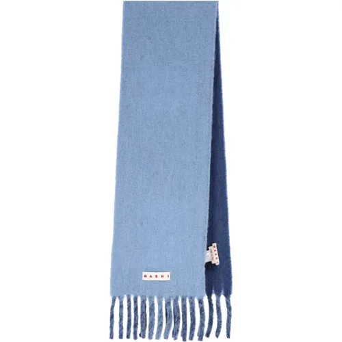 Winter Scarves, male, , Size: ONE SIZE Reversible Wool Scarf Stripes - Marni - Modalova