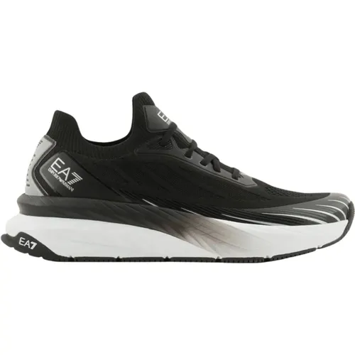 Silver Crusher Distance Knit Sneakers , male, Sizes: 5 1/2 UK, 7 1/2 UK, 9 1/2 UK, 6 1/2 UK - Emporio Armani EA7 - Modalova