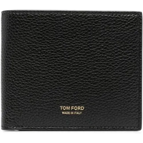 Wallets & Cardholders, male, , Size: ONE SIZE Grain Leather Classic Bifold Wallet - Tom Ford - Modalova
