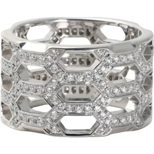 Pre-owned Jewellery, female, , Size: ONE SIZE Pre-owned White Gold rings - Bvlgari Vintage - Modalova