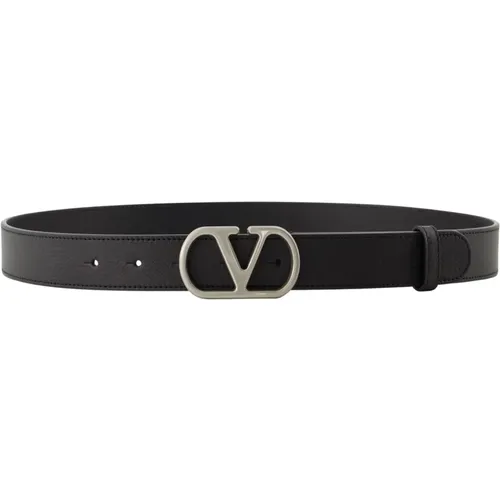 Belts, male, , Size: 100 CM Leather VLogo Belt Spring-Summer 2025 - Valentino Garavani - Modalova