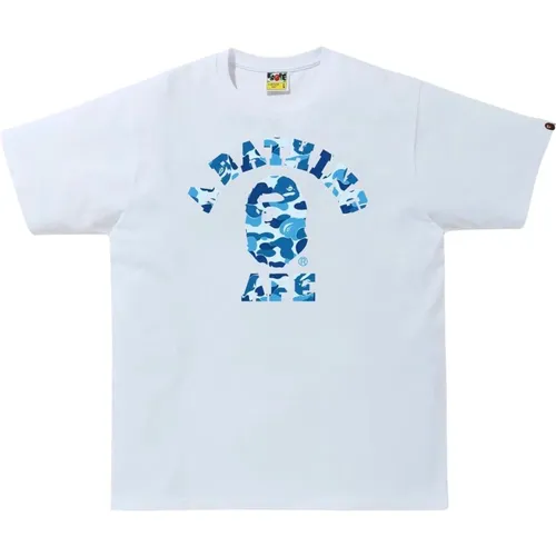 Limitierte Auflage Camo College Tee Weiß/Blau - A BATHING APE - Modalova