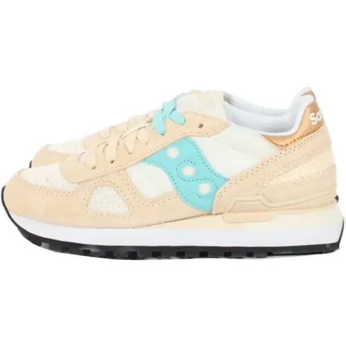 Sneakers, female, , Size: 8 US Tan/Turquoise Shadow Original Sneakers - Saucony - Modalova