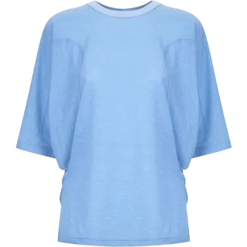 Hellblaue T-Shirts & Polos , Herren, Größe: M - Takaturna - Modalova