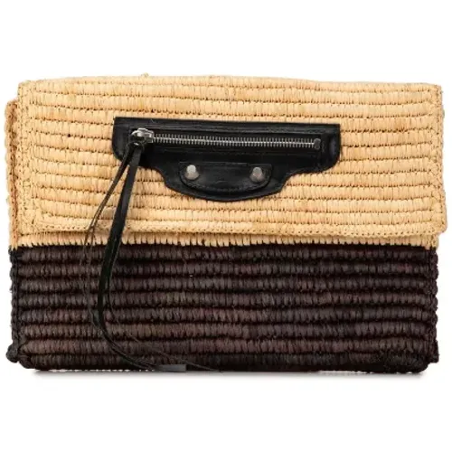 Pre-owned Clutches, female, , Size: ONE SIZE Pre-owned Leather clutches - Balenciaga Vintage - Modalova