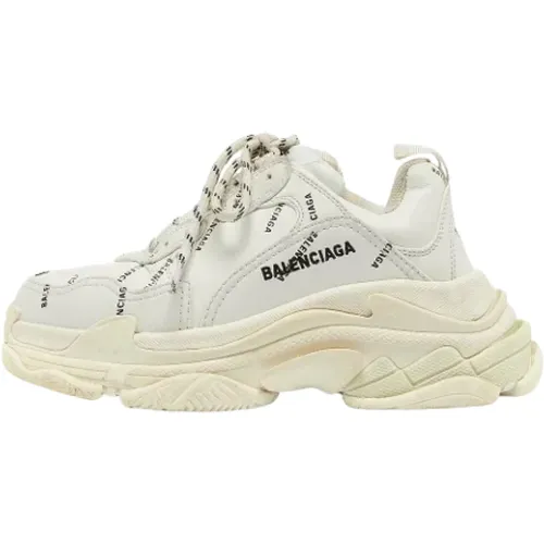 Pre-owned Leather sneakers , female, Sizes: 3 UK - Balenciaga Vintage - Modalova