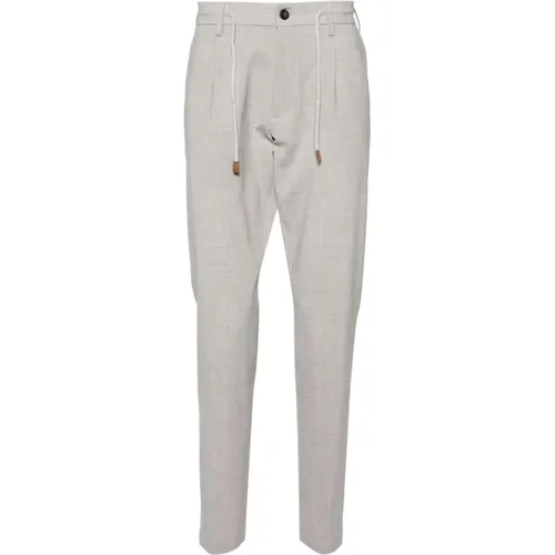 Grey Stretch Wool Trousers , male, Sizes: W31, W32 - Eleventy - Modalova