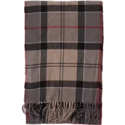Winter Scarves, male, , Size: ONE SIZE Men's Frayed Edge Scarf - Barbour - Modalova
