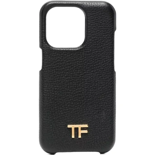 Leather iPhone 14 Pro Case , unisex, Sizes: ONE SIZE - Tom Ford - Modalova