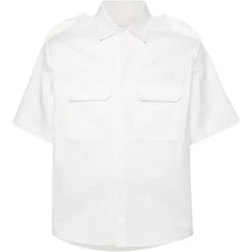 Short Sleeve Minimal Shirt , male, Sizes: S, L, M - Neil Barrett - Modalova