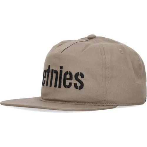 Caps, male, , Size: ONE SIZE Flat Visor Cap Snapback Khaki - Etnies - Modalova