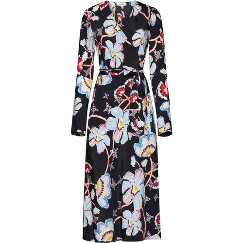 Floral Wrap Dress , female, Sizes: S - Diane Von Furstenberg - Modalova