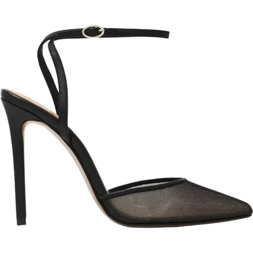 Schwarze Mesh Stiletto-Absätze Denver , Damen, Größe: 39 1/2 EU - Andrea Wazen - Modalova