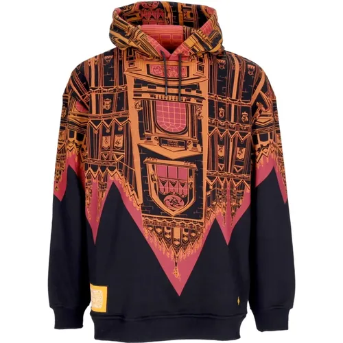 Milano Oversize Hoodie Schwarz/Orange , Herren, Größe: L - Dolly Noire - Modalova