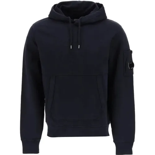 Baumwoll-Fleece Hoodie mit Kängurutasche , Herren, Größe: L - C.P. Company - Modalova