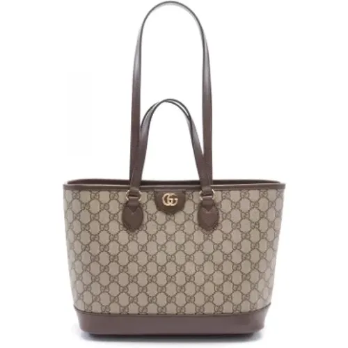 Pre-owned Tote Bags, female, , Size: ONE SIZE Pre-owned Leather shoulder-bags - Gucci Vintage - Modalova