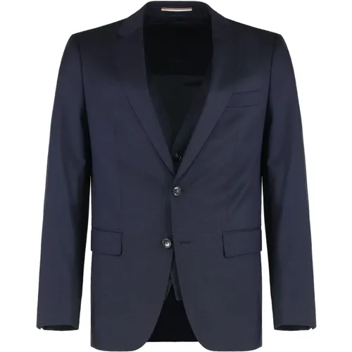 Formal Blazers, male, , Size: L Wool Three-Piece Suit - HUGO - Modalova