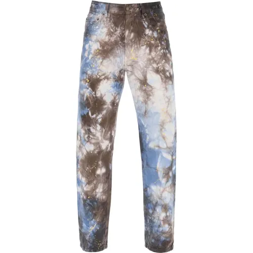 Tie-Dye Denim Pants , male, Sizes: W33, W31, W30, W32 - Darkpark - Modalova