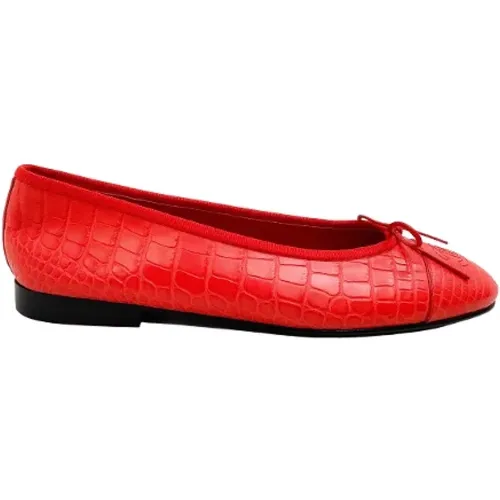 Pre-owned Flats, female, , Size: 8 US Pre-owned Leather flats - Chanel Vintage - Modalova