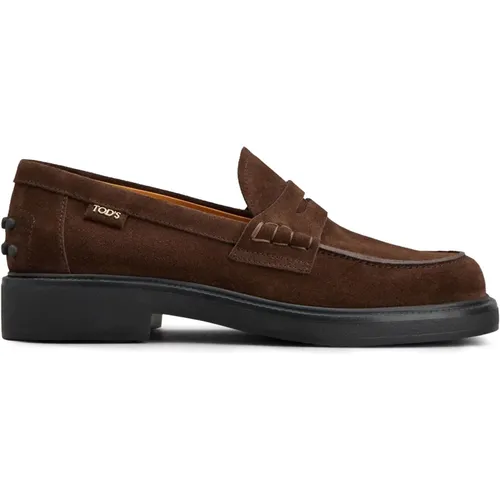 Leder Loafer Schuh , Damen, Größe: 37 EU - TOD'S - Modalova