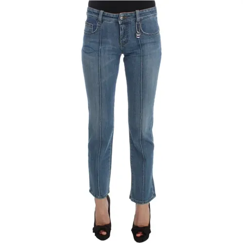 Cotton Slim Fit Cropped Jeans , Damen, Größe: W26 - Costume National - Modalova