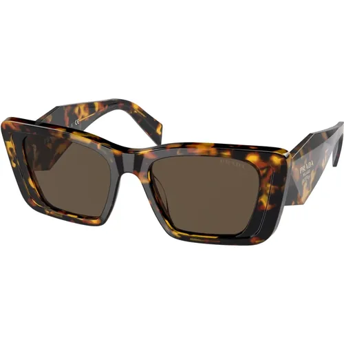 Stilvolle Sonnenbrille in Dunkelbraun , Damen, Größe: XS - Prada - Modalova