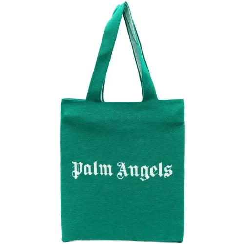 Tote Bags, male, , Size: ONE SIZE Stylish Wool Blend Tote Bag - Palm Angels - Modalova