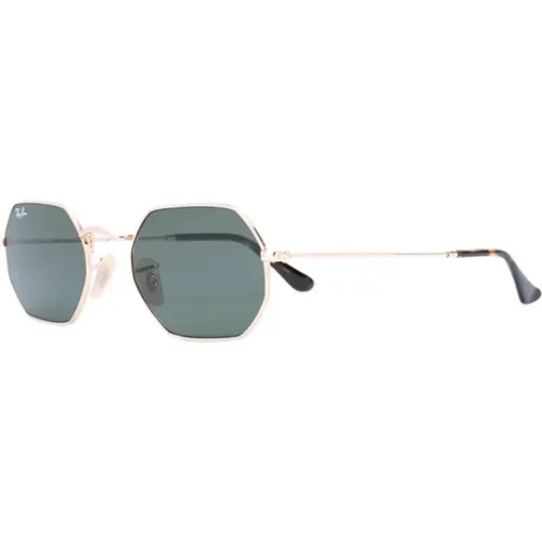 Sunglasses, unisex, , Size: 53 MM Gold Sunglasses with Original Accessories - Ray-Ban - Modalova