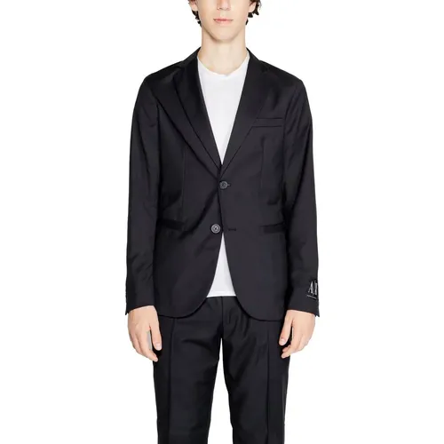 Blazers, male, , Size: M Polyester Blazer Fall/Winter Collection - Armani Exchange - Modalova