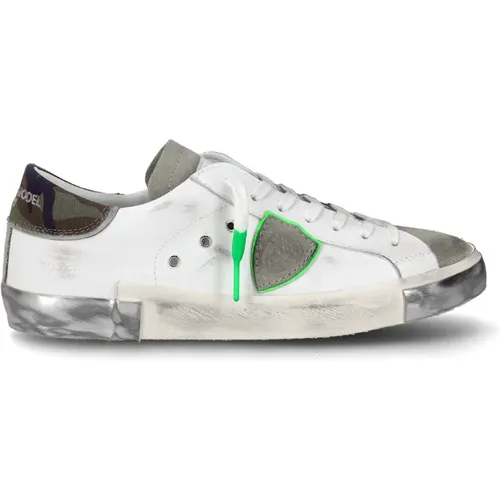 Retro Street Sneaker mit Neon-Akzenten , Herren, Größe: 39 EU - Philippe Model - Modalova