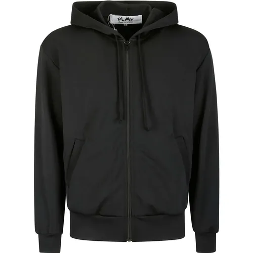 Zip-throughs, male, , Size: L Hooded Sweatshirt with Heart Detail - Comme des Garçons Play - Modalova