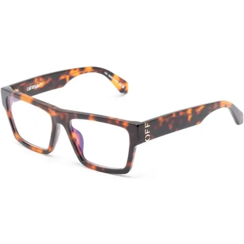 Braune Optische Brille Stilvoll Alltagsgebrauch , Herren, Größe: 56 MM - Off White - Modalova