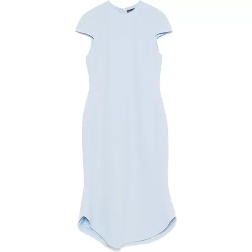 Midi Dresses, female, , Size: S Satin Cap Sleeve Dress - David Koma - Modalova