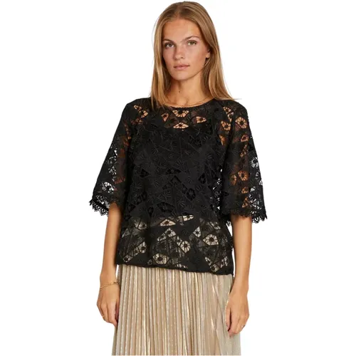 Elegant Lace Blouse , female, Sizes: XS, XL, L, 2XL, M, S - RUE de Femme - Modalova