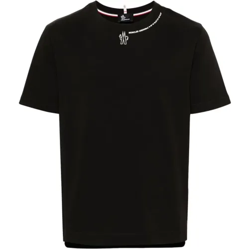 Logo Print Crew Neck T-shirt , male, Sizes: M, L - Moncler - Modalova