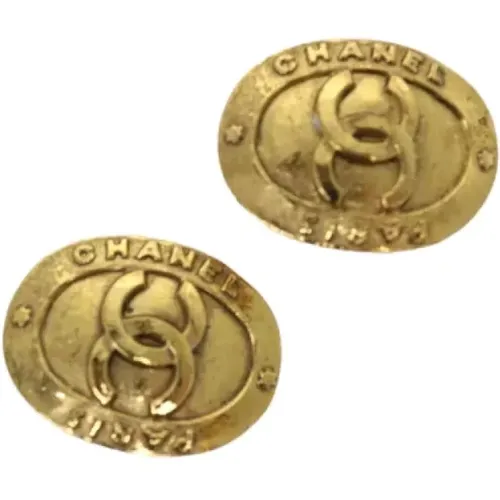 Pre-owned Jewellery, female, , Size: ONE SIZE Pre-owned Metal earrings - Chanel Vintage - Modalova