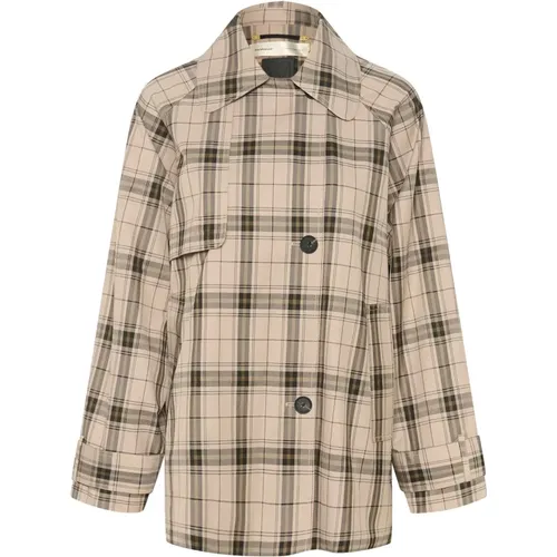 Neutral Check Jacket with Classic Print , female, Sizes: L, M - InWear - Modalova