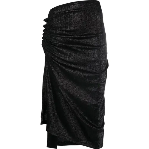 Asymmetric midi skirt , female, Sizes: M, S, XS, L - Paco Rabanne - Modalova