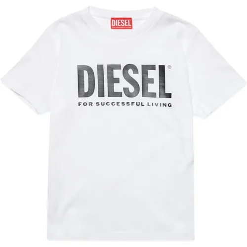 Logo Rundhals Jersey T-Shirt Diesel - Diesel - Modalova