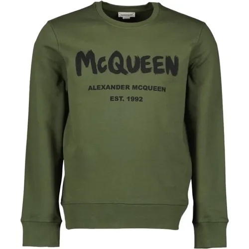 Sweatshirts, male, , Size: L Graffiti Spray Sweatshirt - XS - alexander mcqueen - Modalova